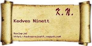 Kedves Ninett névjegykártya